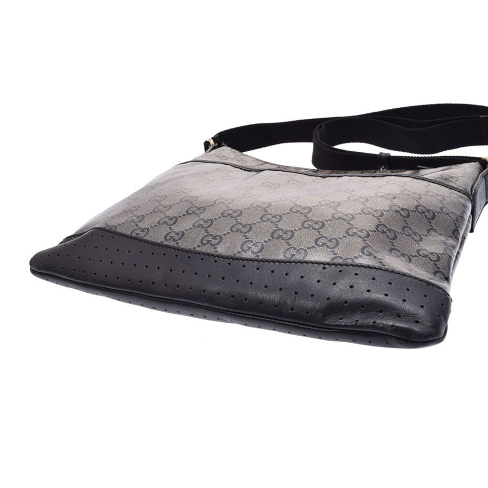 Gucci Crystal leather crossbody GG GG bag Supreme black - Picture 4 of 11